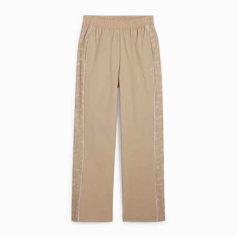 Puma x Sophia Chang Allover Printed Wide Leg Pants Track Bottoms Graphic
